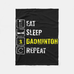Badmintonspeler Badmintonracket Shuttle Birdie S Fleece Deken