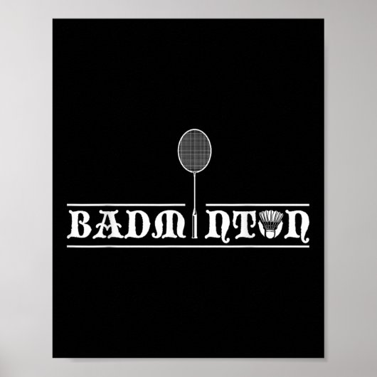 Badmintonspeler Echte Mannen Team Shuttle Coach Ba Poster (Voorkant)