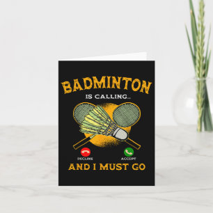 Badmintonspeler Game Racket Liefhebber Sportman At Kaart