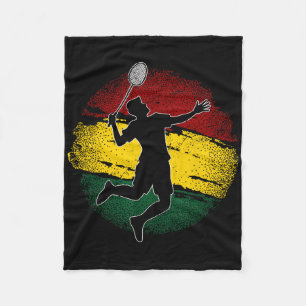 Badmintonspeler Ghanese vlag Ghana 1 Fleece Deken