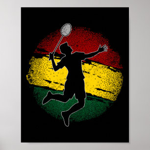 Badmintonspeler Ghanese vlag Ghana 1 Poster
