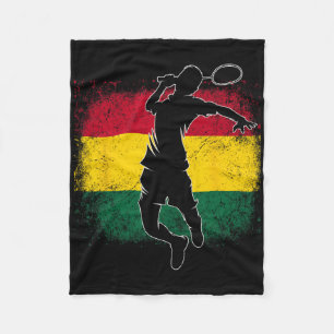 Badmintonspeler Ghanese vlag Ghana Fleece Deken