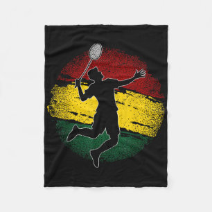 Badmintonspeler Ghanese vlag Ghana Fleece Deken