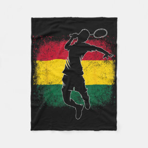 Badmintonspeler Ghanese vlag Ghana Fleece Deken