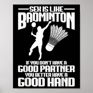 Badmintonspeler Goede Hand Shuttle Speler Badminto Poster