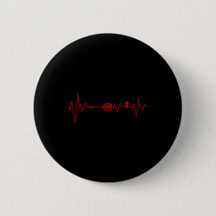 Badmintonspeler Heartbeat Racket Shuttle Sports Ronde Button 5,7 Cm