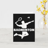 Badmintonspeler kaart (Gele Bloem)