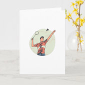 BADMINTONSPELER KAART (Gele Bloem)