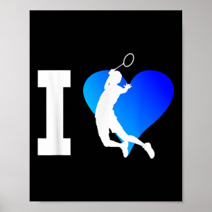 Badmintonspeler Mannen Shuttle Squash Vrouwen Poster
