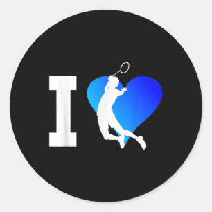 Badmintonspeler Mannen Shuttle Squash Vrouwen Ronde Sticker