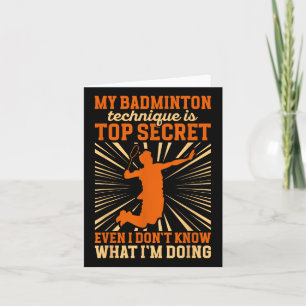 Badmintonspeler _ Mijn badminton techniek  Kaart