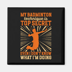 Badmintonspeler _ Mijn badminton techniek Magneet