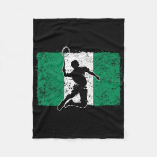 Badmintonspeler Nigeria Nigeria Vlag Nigeria Fleece Deken