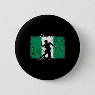 Badmintonspeler Nigeria Nigeriaanse vlag Nigeria Ronde Button 5,7 Cm