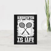 Badmintonspeler - Racket Shuttle Badminton Kaart (Voorkant)
