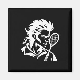 Badmintonspeler Racket Sporten Shuttle Magneet