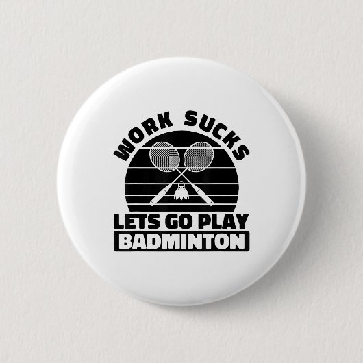Badmintonspeler Racket - Teamveld Racket Shuttle Ronde Button 5,7 Cm (Voorkant)