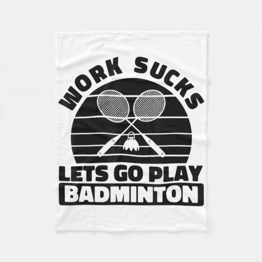 Badmintonspeler Racket - Teamveld Racketsluiting Fleece Deken (Voorkant)