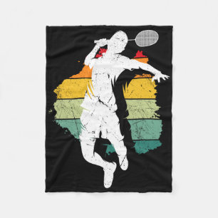 Badmintonspeler Retro Badminton Team Shuttle Play Fleece Deken