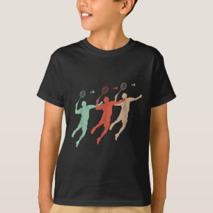 Badmintonspeler Retro Smash Shuttle Vintage Badmi T-shirt