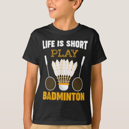 Badmintonspeler Shuttle Badminton Lover T-shirt (Voorkant)