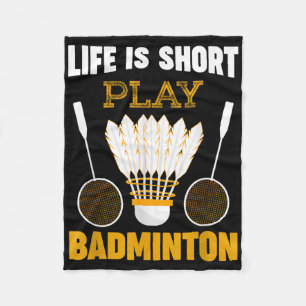 Badmintonspeler Shuttle Badmintonliefhebber Fleece Deken