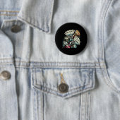Badmintonspeler Shuttle Levendig Ontwerp Ronde Button 5,7 Cm (In situ)