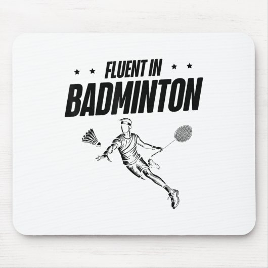 Badmintonspeler Shuttle Muismat (Voorkant)