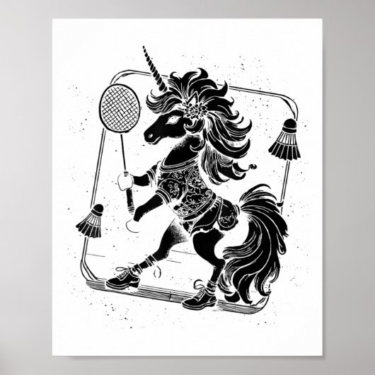 Badmintonspeler Shuttle  Poster (Voorkant)