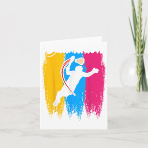 Badmintonspeler Shuttle Time Smash Rackets Liefheb Kaart