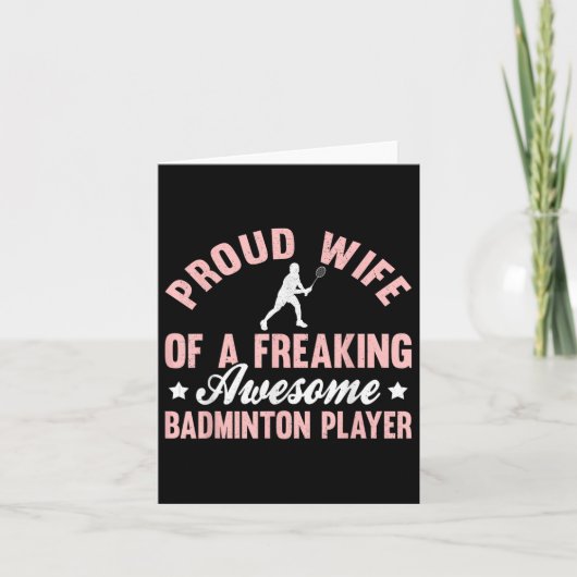 Badmintonspeler Shuttle Vrouw Kaart (Voorkant)