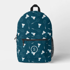 Badmintonspeler Shuttlecks en Rackets Monogram Bedrukte Rugzak