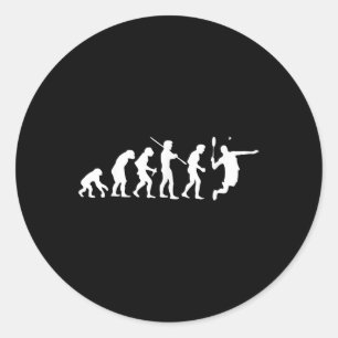 Badmintonspeler Smash Racket Sport Shuttle Ronde Sticker