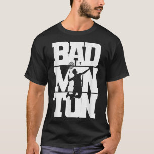 Badmintonspeler Smashing Shuttle Birdie Badminton T-shirt