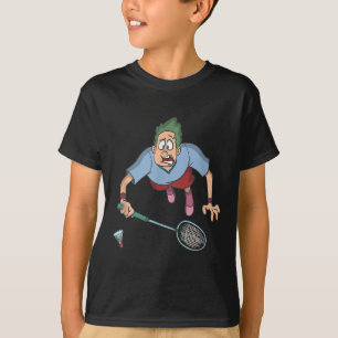 Badmintonspeler springend  t-shirt