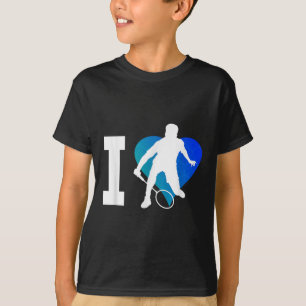 Badmintonspeler Squash Heren Shuttle Badminton  T-shirt