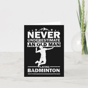 Badmintonspeler Vrouwen Mannen Shuttle Funny Badmi Kaart