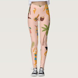 Badpak Dames: Tropische Dans Leggings