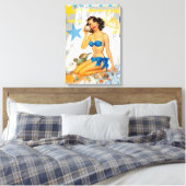  badpak Pin Up Meisje Canvas Afdruk (Insitu (Slaapkamer))