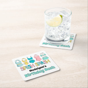 badpakken Zwempakken Zwembad Party Vierkante Kartonnen Onderzetter