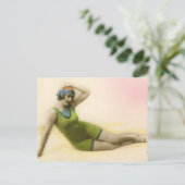 Badschoonheid uit het verleden briefkaart (Staand voorkant)