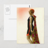 Badschoonheid uit het verleden briefkaart (Voorkant / Achterkant)