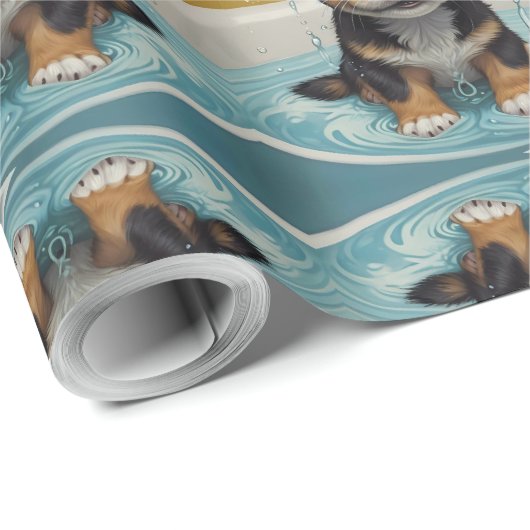 Badtijd Buddies dieren in een bad Cadeaupapier (Rol Hoek)