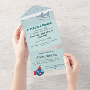 Badtijd Fancy All-in-One uitnodiging