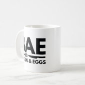 BAE Bacon en eieren Koffiemok (Voorkant links)