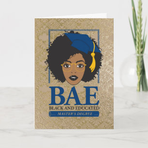 BAE Black en Opgeleid masterdiploma Afstuderen Kaart