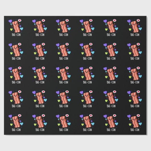 Bae-con Funny Bacon Pun Cadeaupapier (Vlak)