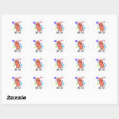 Bae-con Funny Bacon Pun Ronde Sticker (Vel)