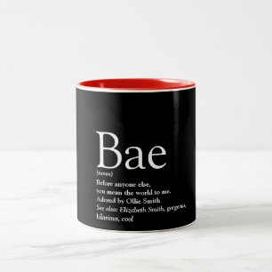 Bae Definitie Boyfriend Girlfriend Vrouw Man Tweekleurige Koffiemok