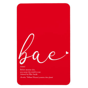 Bae Definitie Elegante Script Liefdeshart Magneet